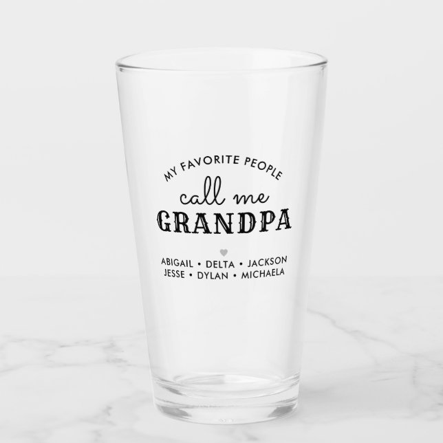 Meine Lieblings-Leute nennen mich Opa/Grampa Glas (Vorderseite)
