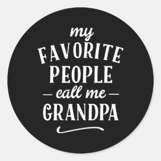 Meine Lieblings-Leute nennen mich Opa Runder Aufkleber