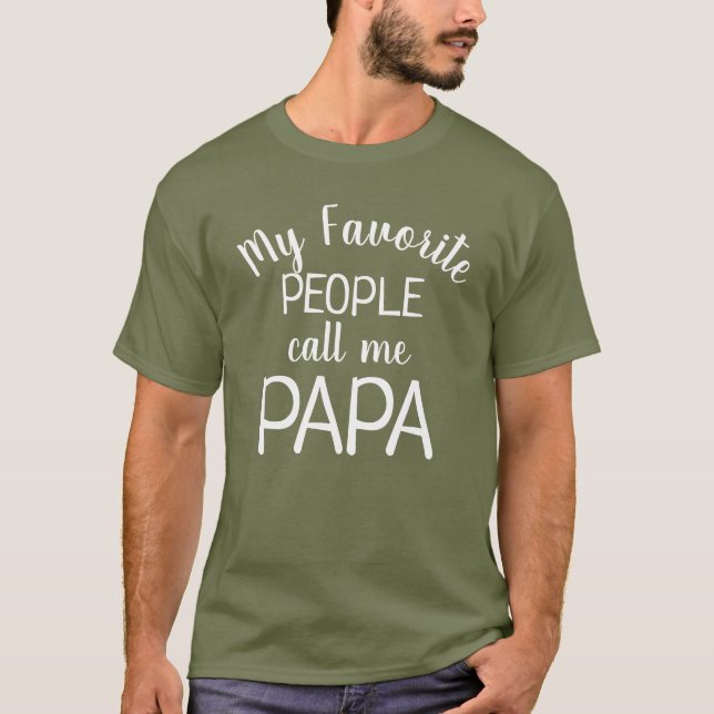 Meine Lieblings-Leute nennen mich Papa Funny Opa T-Shirt (Vorderseite)
