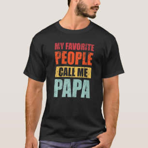 Meine Lieblings-Leute nennen mich Papa Retro Vater T-Shirt