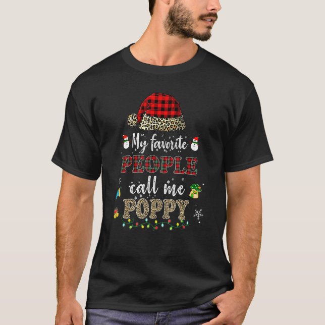 Meine Lieblings-Leute nennen mich Poppy Weihnachts T-Shirt (Vorderseite)