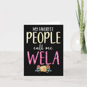 Meine Lieblings-Leute nennen mich Wela Floral Oma Karte