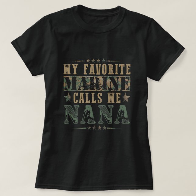 Meine Lieblings-Marine nennt mich Nana, Veteran Da T-Shirt (Design vorne)