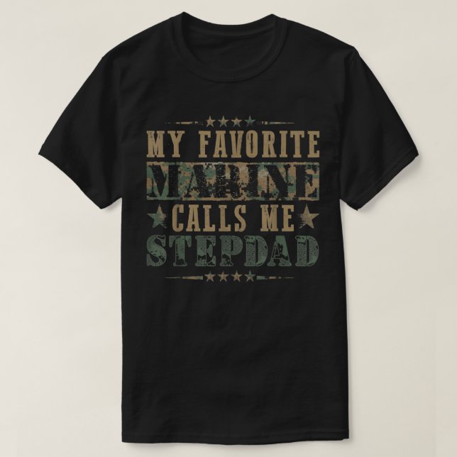 Meine Lieblings-Marine nennt mich Stepdad, Veteran T-Shirt (Design vorne)