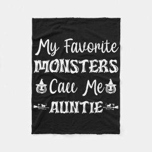 Meine Lieblings-Monster nennen mich Tante-Spaß-Kat Fleecedecke