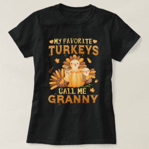 Meine Lieblings-Puten nennen mich Granny-Erntedank T-Shirt
