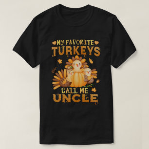 Meine Lieblings-Puter nennen mich Onkel Erntedankf T-Shirt