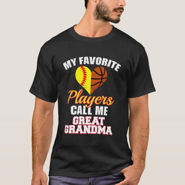 Meine Lieblings-Softball-Basketball-Spieler Großes T-Shirt (Vorderseite)