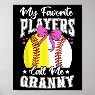 Meine Lieblings-Softball-Byseball-Spieler nennen m Poster