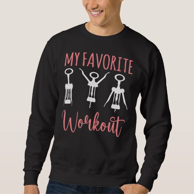 Meine Lieblings-Workout-Wine-Womens-Übung Sweatshirt (Vorderseite)