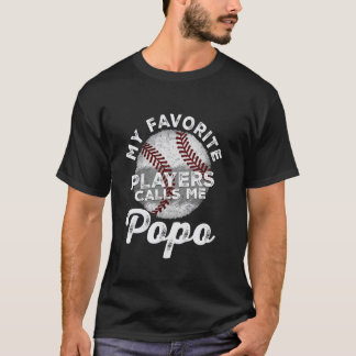 Meine Lieblingsbaseballspieler nennen mich Popo Va T-Shirt