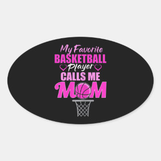Meine Lieblingsbasketballspielerin nennt mich Mama Ovaler Aufkleber