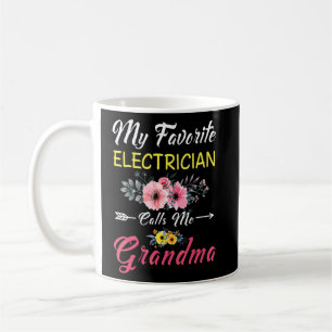 Meine Lieblingselektriktin nennt mich Oma-Blume Kaffeetasse