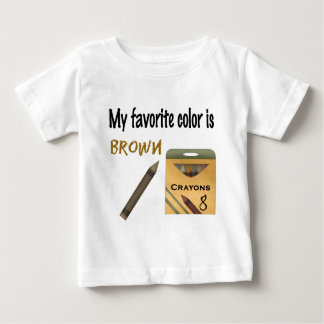 Meine Lieblingsfarbe ist Brown Baby T-shirt