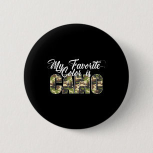 Meine Lieblingsfarbe ist die Camouflage Funny Camo Button