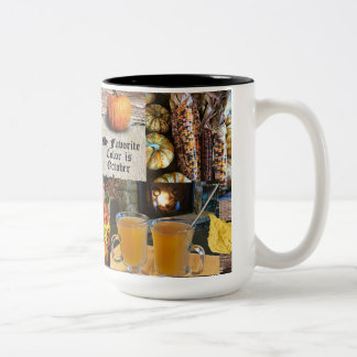 Meine Lieblingsfarbe ist die Oktober-Tasse Zweifarbige Tasse