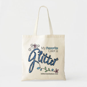 Meine Lieblingsfarbe ist Glitzer-Tasche Tragetasche