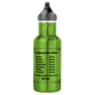 Meine Lieblingsfarbe ist grün Edelstahlflasche