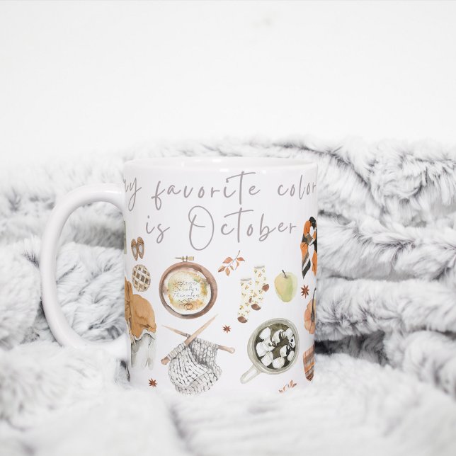 Meine Lieblingsfarbe ist Oktober, Herbst-Tasse Kaffeetasse (Von Creator hochgeladen)