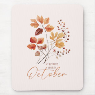Meine Lieblingsfarbe ist Oktober - Herbstblätter & Mousepad