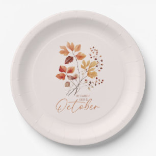 Meine Lieblingsfarbe ist Oktober - Herbstblätter & Pappteller