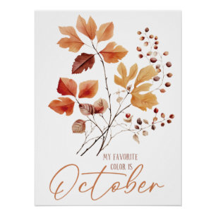 Meine Lieblingsfarbe ist Oktober Poster