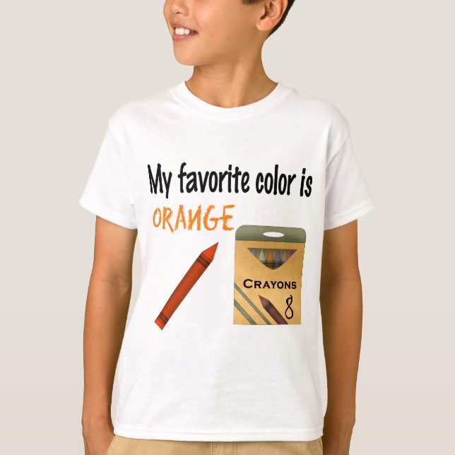 Meine Lieblingsfarbe ist orange T-Shirt (Vorderseite)