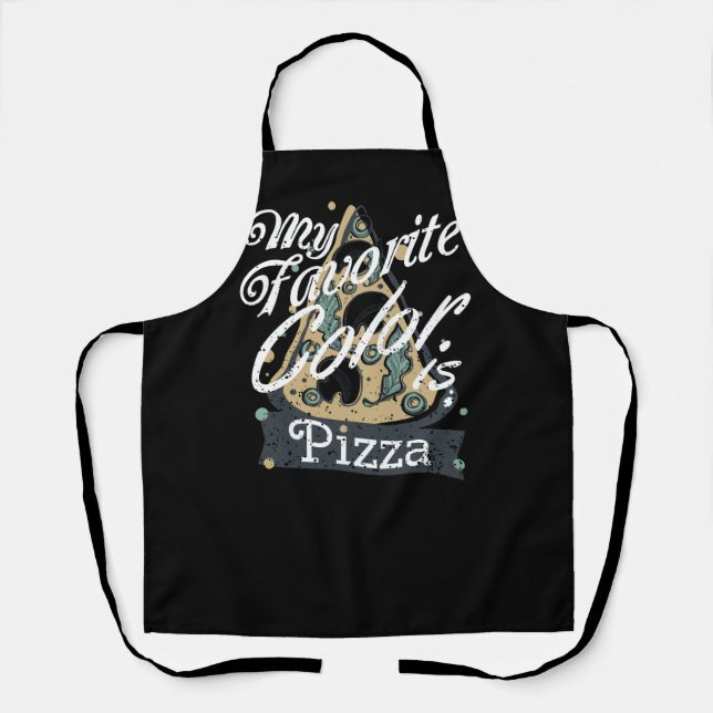 Meine Lieblingsfarbe ist Pizza, die Lover kocht Schürze (Vorderseite)