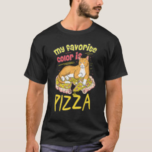 Meine Lieblingsfarbe ist Pizza-Katz-Kunst T-Shirt
