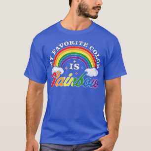 Meine Lieblingsfarbe ist Rainbow LGBTQ Gay Lesbian T-Shirt