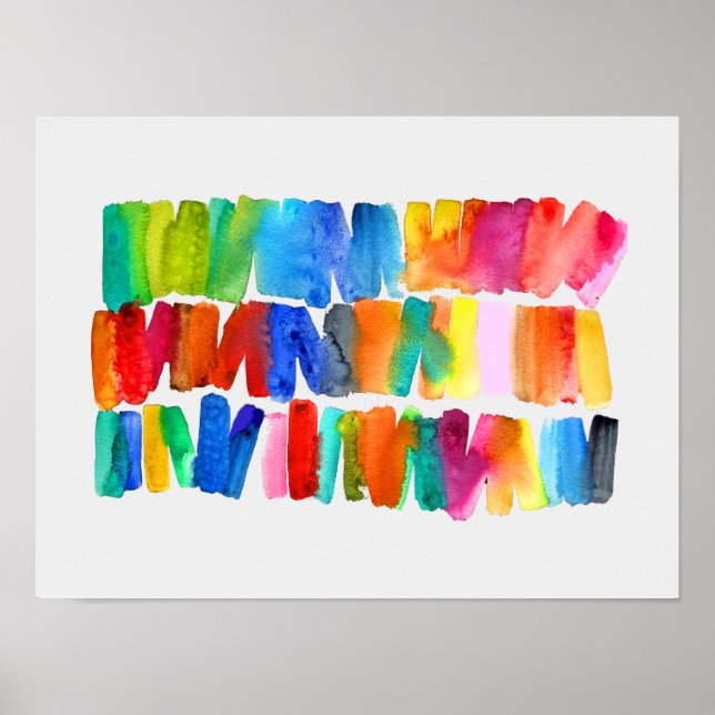 Meine Lieblingsfarbe ist Regenbogenkunst Poster (Vorne)