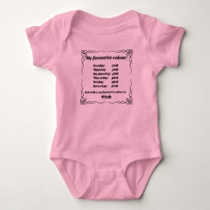 Meine Lieblingsfarbe ist Rosa Baby Strampler