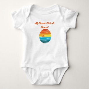 Meine Lieblingsfarbe ist Sunset Baby Strampler