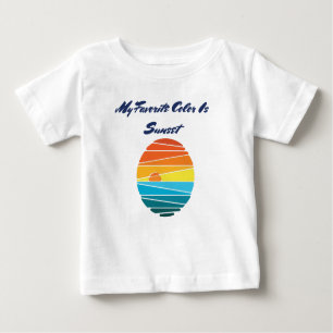 Meine Lieblingsfarbe ist Sunset Baby T-shirt