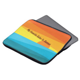 Meine Lieblingsfarbe ist Sunset Laptopschutzhülle