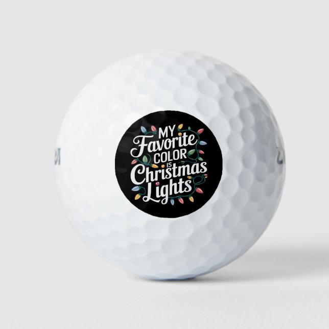 Meine Lieblingsfarbe ist Weihnachten Weihnachten W Golfball (Vorderseite)