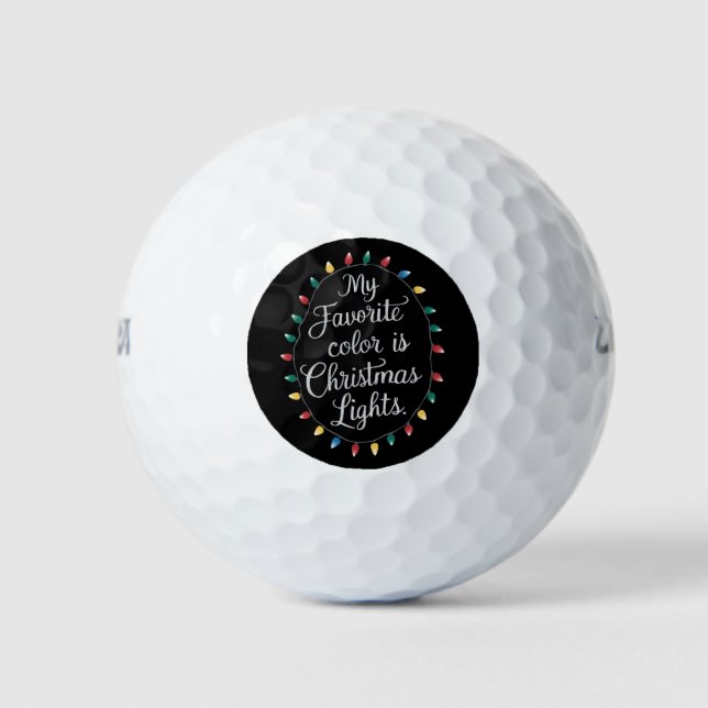 Meine Lieblingsfarbe ist Weihnachten Weihnachten W Golfball (Vorderseite)