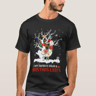 Meine Lieblingsfarbe ist Weihnachtsbeleuchtung Lam T-Shirt