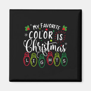 Meine Lieblingsfarbe ist Weihnachtsbeleuchtung Lus Magnet