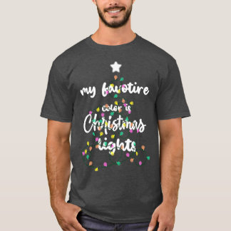 Meine Lieblingsfarbe ist Weihnachtsleuchten Shirt 