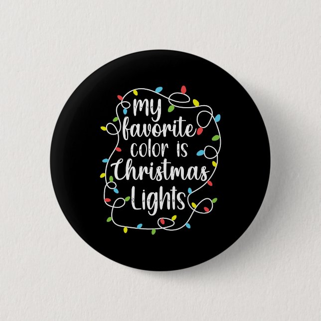 Meine Lieblingsfarbe ist Weihnachtslicht Button (Vorderseite)