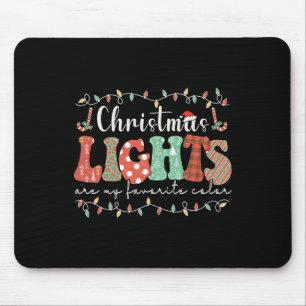 Meine Lieblingsfarbe ist Weihnachtslicht frohe Wei Mousepad