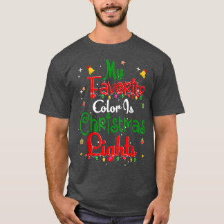 Meine Lieblingsfarbe ist Weihnachtslicht Kinder Ju T-Shirt