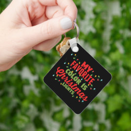 Meine Lieblingsfarbe ist Weihnachtslicht Schlüsselanhänger