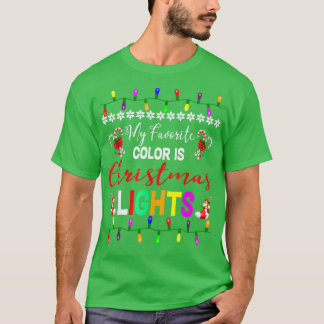 Meine Lieblingsfarbe ist Weihnachtslicht T-Shirt F