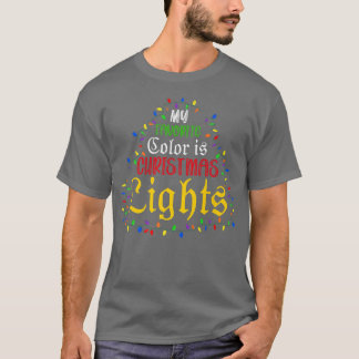 Meine Lieblingsfarbe ist Weihnachtslicht Weihnacht T-Shirt