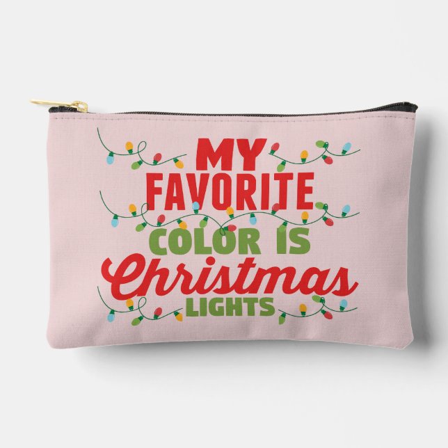 Meine Lieblingsfarbe ist Weihnachtslicht Zubehörtasche (Vorderseite)