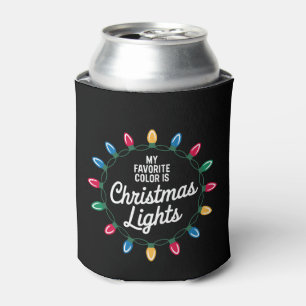 Meine Lieblingsfarbe ist Weihnachtslichter Kranz B Dosenkühler
