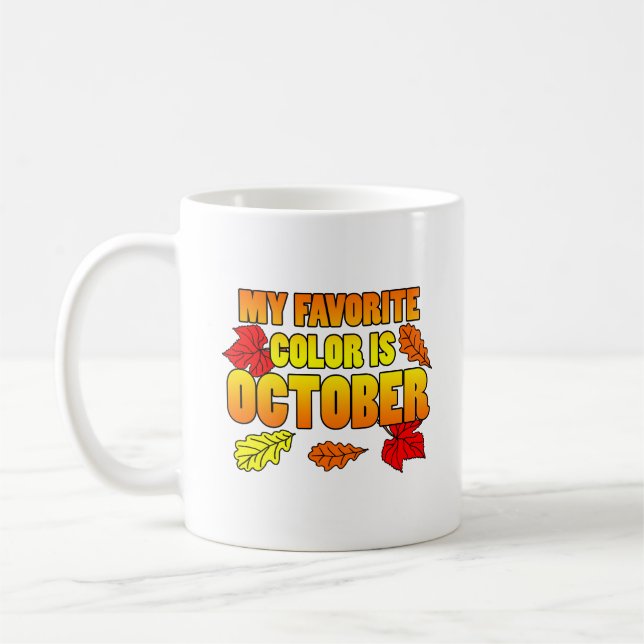 Meine Lieblingsfarbe sind Blätter im Oktober Kaffeetasse (Links)