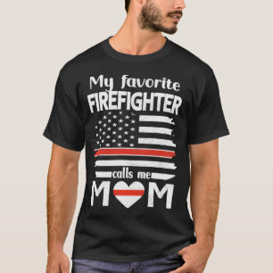Meine Lieblingsfeuerwehr nennt mich Mom Thin Red L T-Shirt